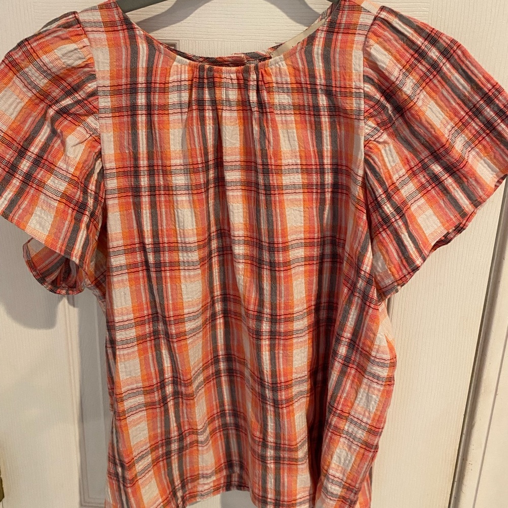 LOFT button-down back top
